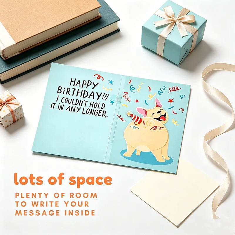 ๐จ๐ถ Hilarious Farting Dog Birthday Card | Interactive Sound & Motion Gag Gift ๐