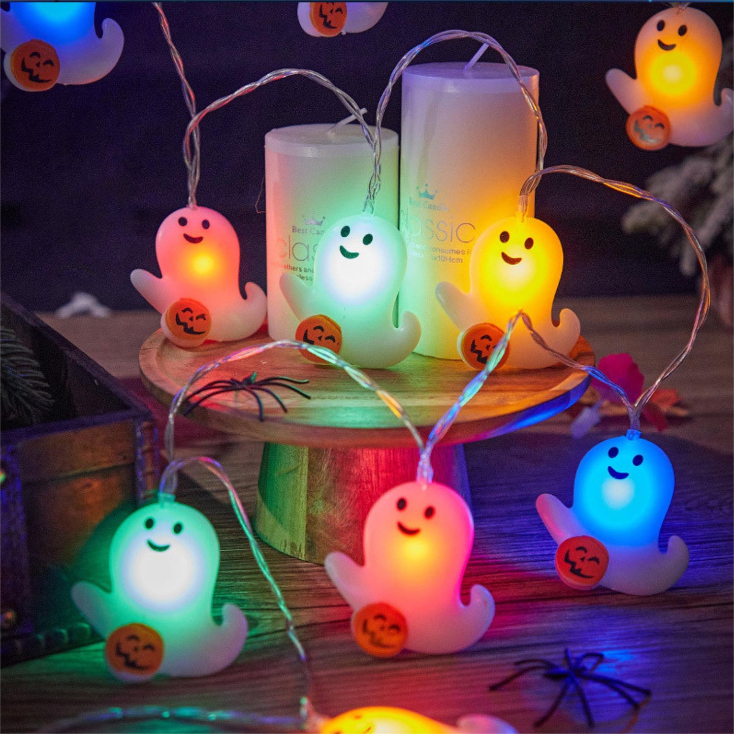e???Ghost Pumpkin String Lights | Lovely Halloween party