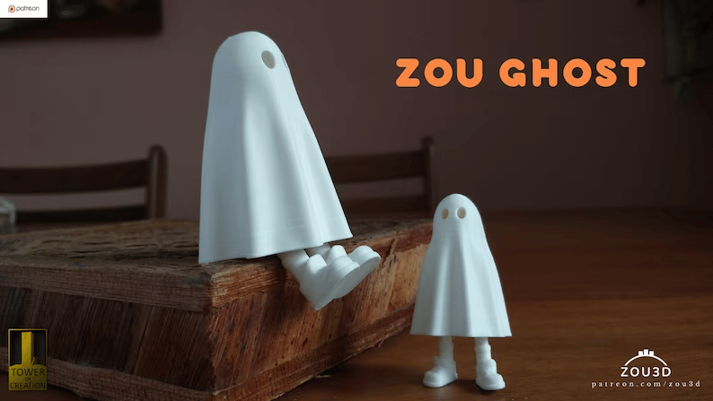 💖3d printed ghost with feet, Cute Halloween decoration