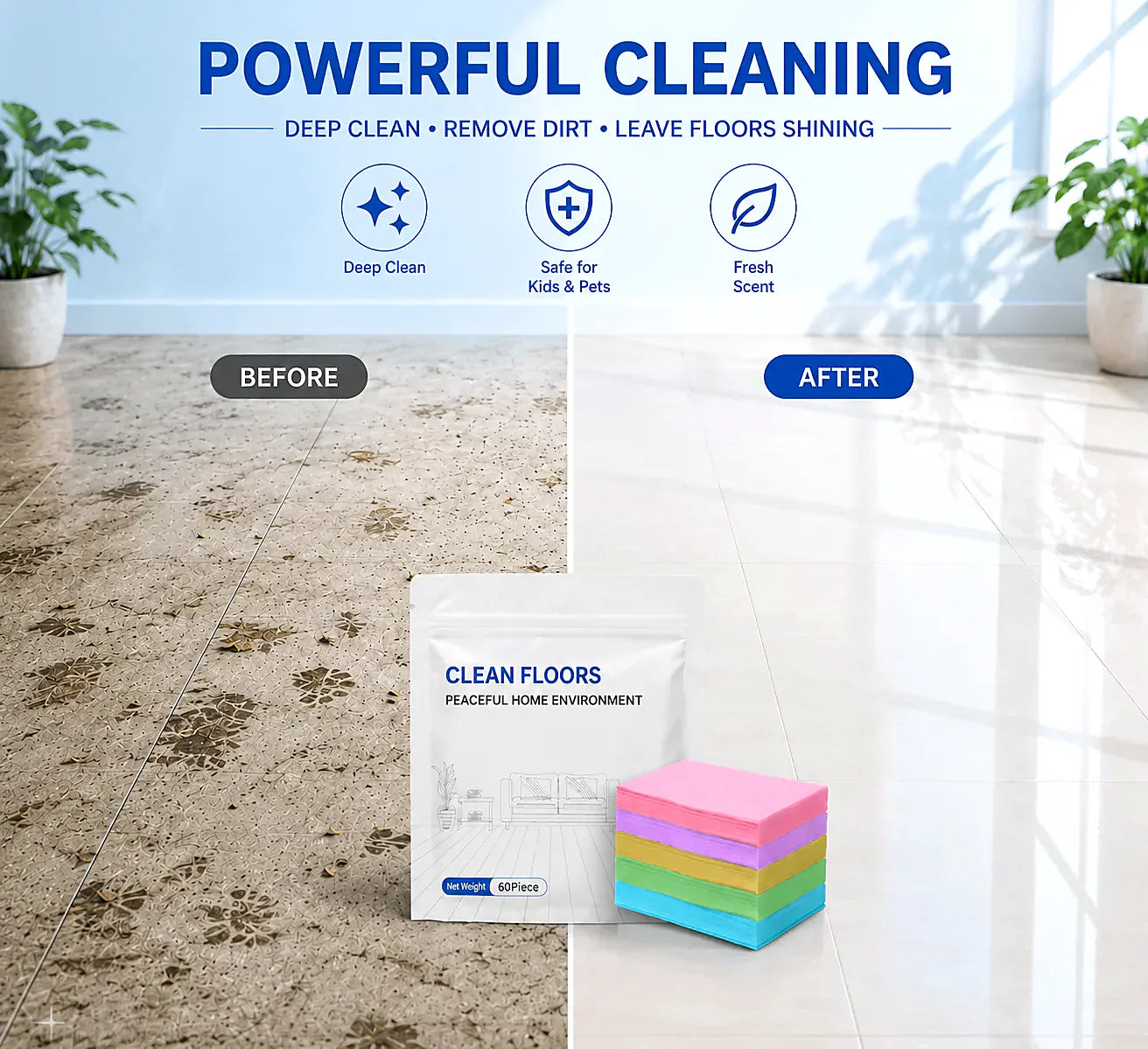 ✨ 4-in-1 Floor Care Sheets