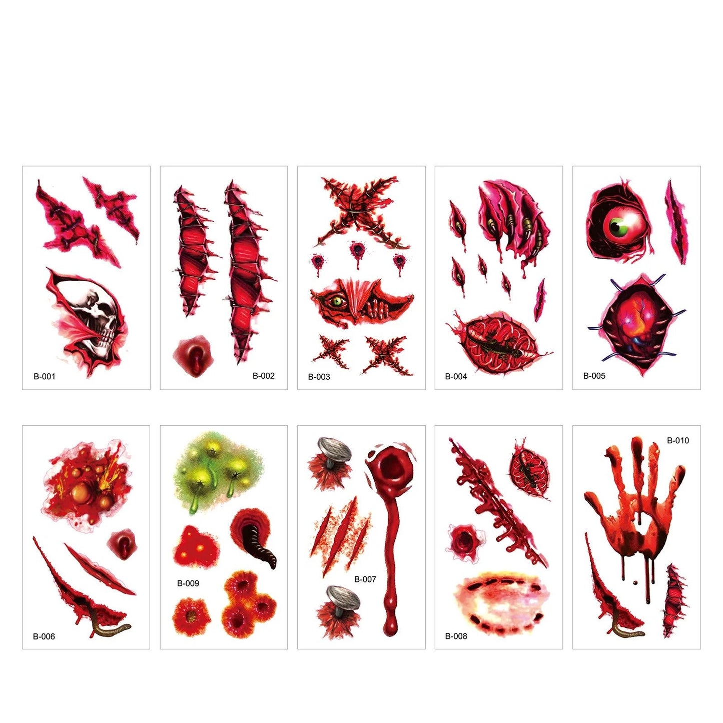 Halloween prank makeup temporary tattoo