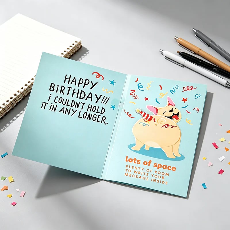 💨🐶 Hilarious Farting Dog Birthday Card | Interactive Sound & Motion Gag Gift 🎉