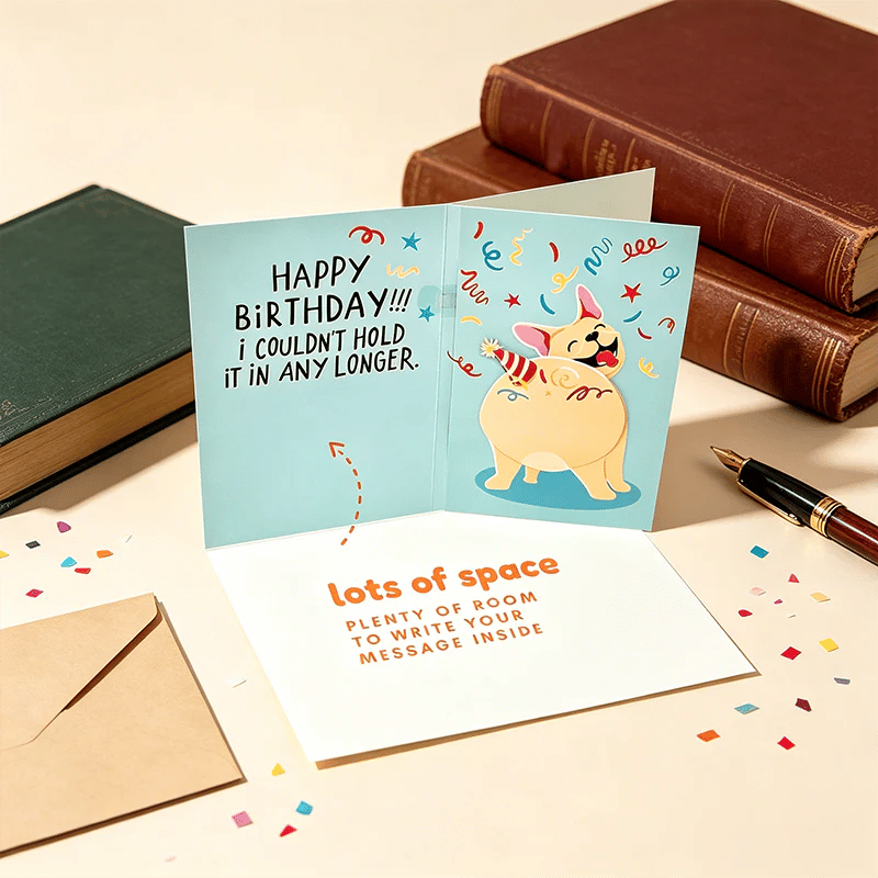 💨🐶 Hilarious Farting Dog Birthday Card | Interactive Sound & Motion Gag Gift 🎉