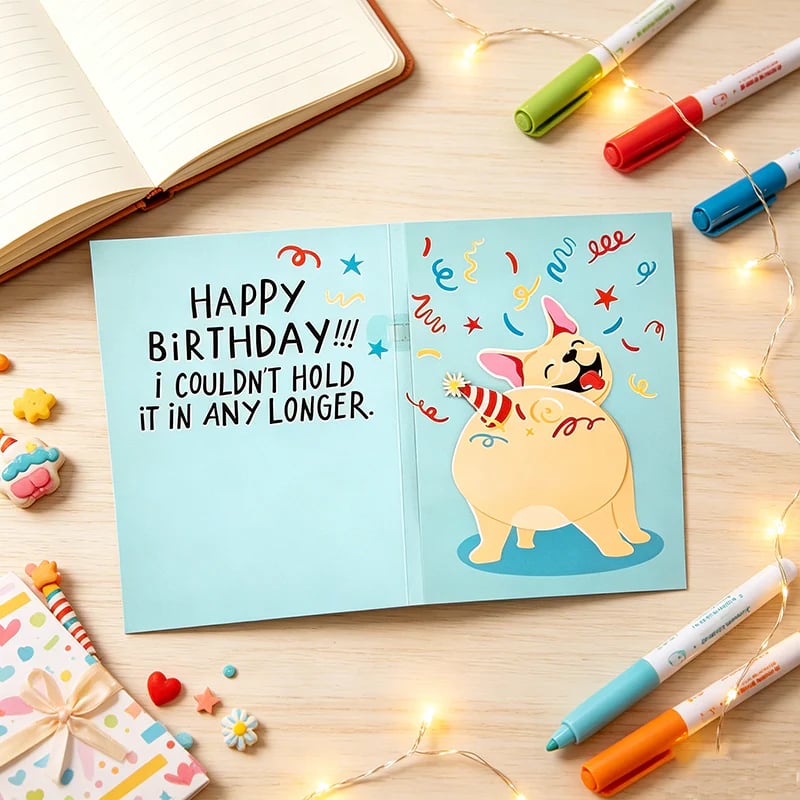 💨🐶 Hilarious Farting Dog Birthday Card | Interactive Sound & Motion Gag Gift 🎉