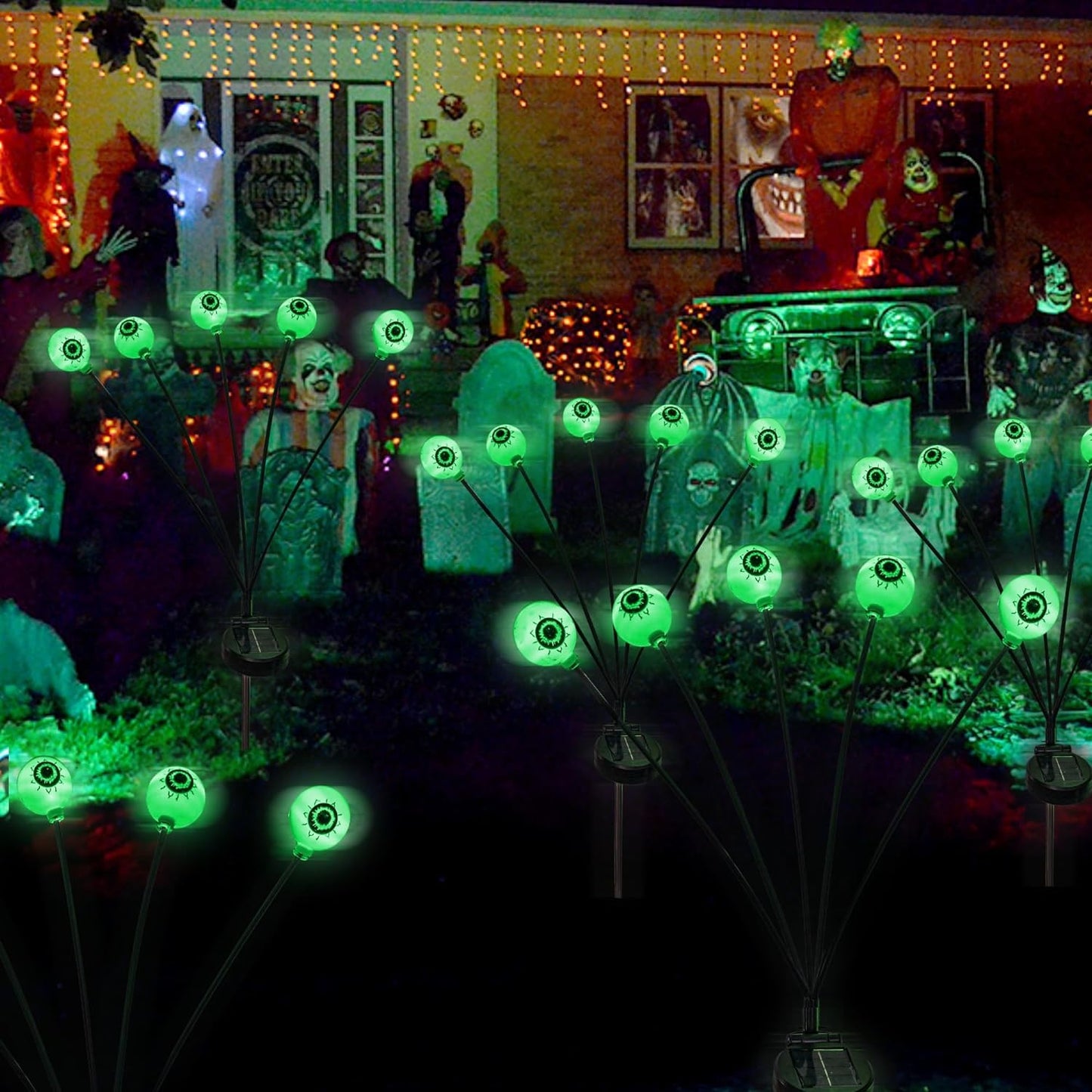e???Halloween Sale  Solar Eyeball Swaying Firefly Lights