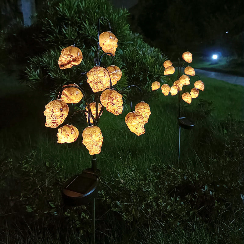 e???Halloween Solar Ground Plug Lawn Light