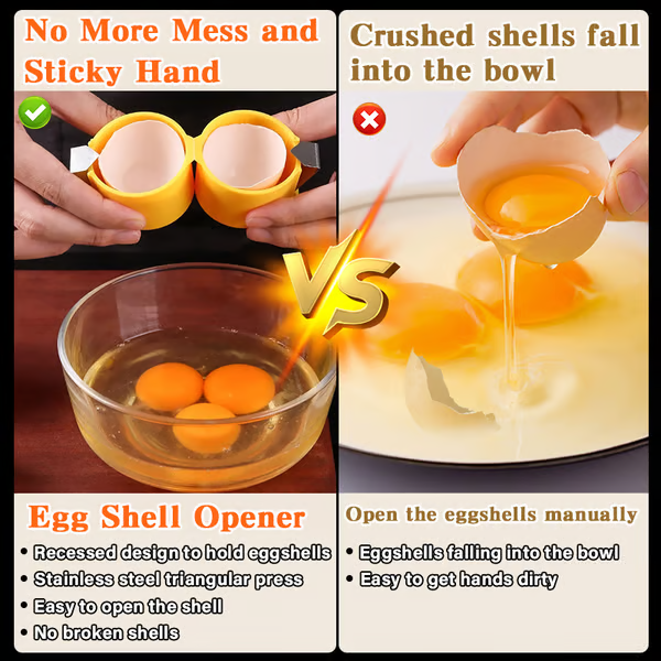 🔥🔥🔥Limited-time 😮‍💨 Buy 1 Get 1 Free ！！！🍳 Quick Egg Cracker Tool – Open Hundreds Of Eggs Faster & Cleaner 🔥