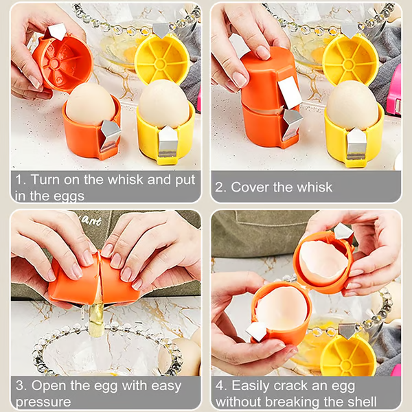 🔥🔥🔥Limited-time 😮‍💨 Buy 1 Get 1 Free ！！！🍳 Quick Egg Cracker Tool – Open Hundreds Of Eggs Faster & Cleaner 🔥