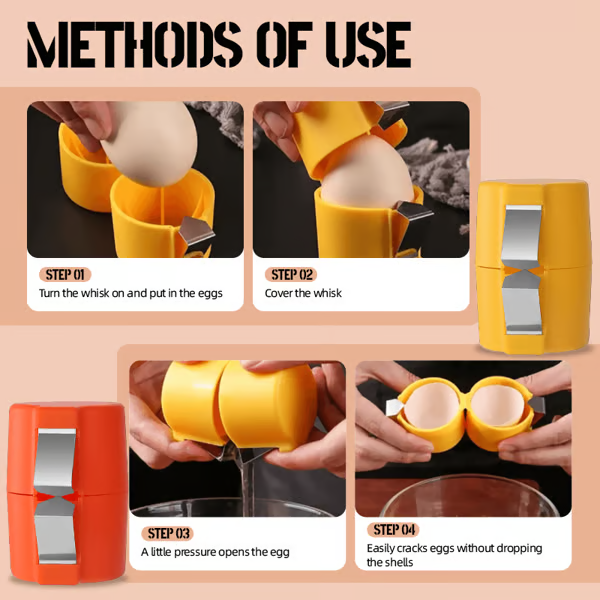 🔥🔥🔥Limited-time 😮‍💨 Buy 1 Get 1 Free ！！！🍳 Quick Egg Cracker Tool – Open Hundreds Of Eggs Faster & Cleaner 🔥
