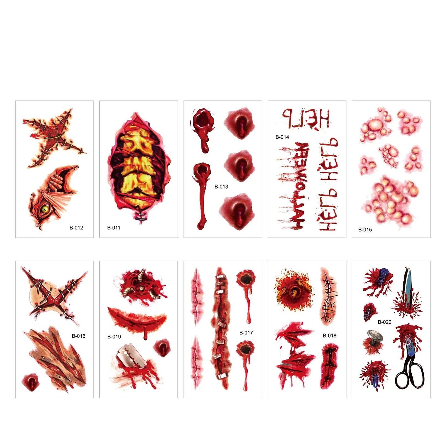Halloween prank makeup temporary tattoo