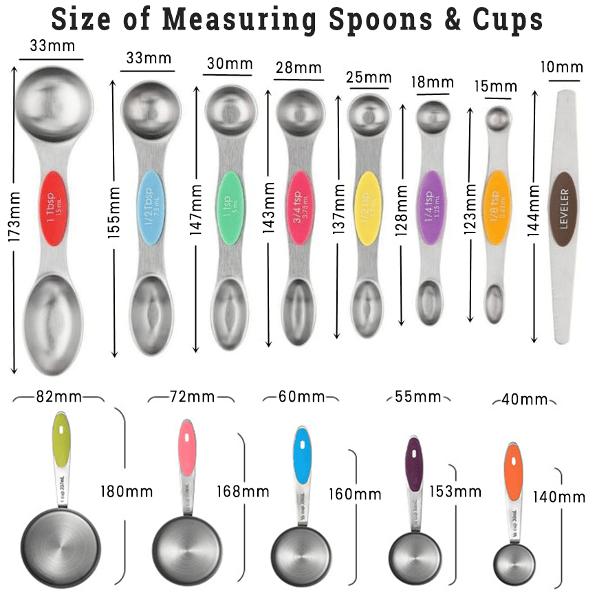 ⚡50K+ SOLD - Stainless Steel Magnetic Measuring Spoons Set