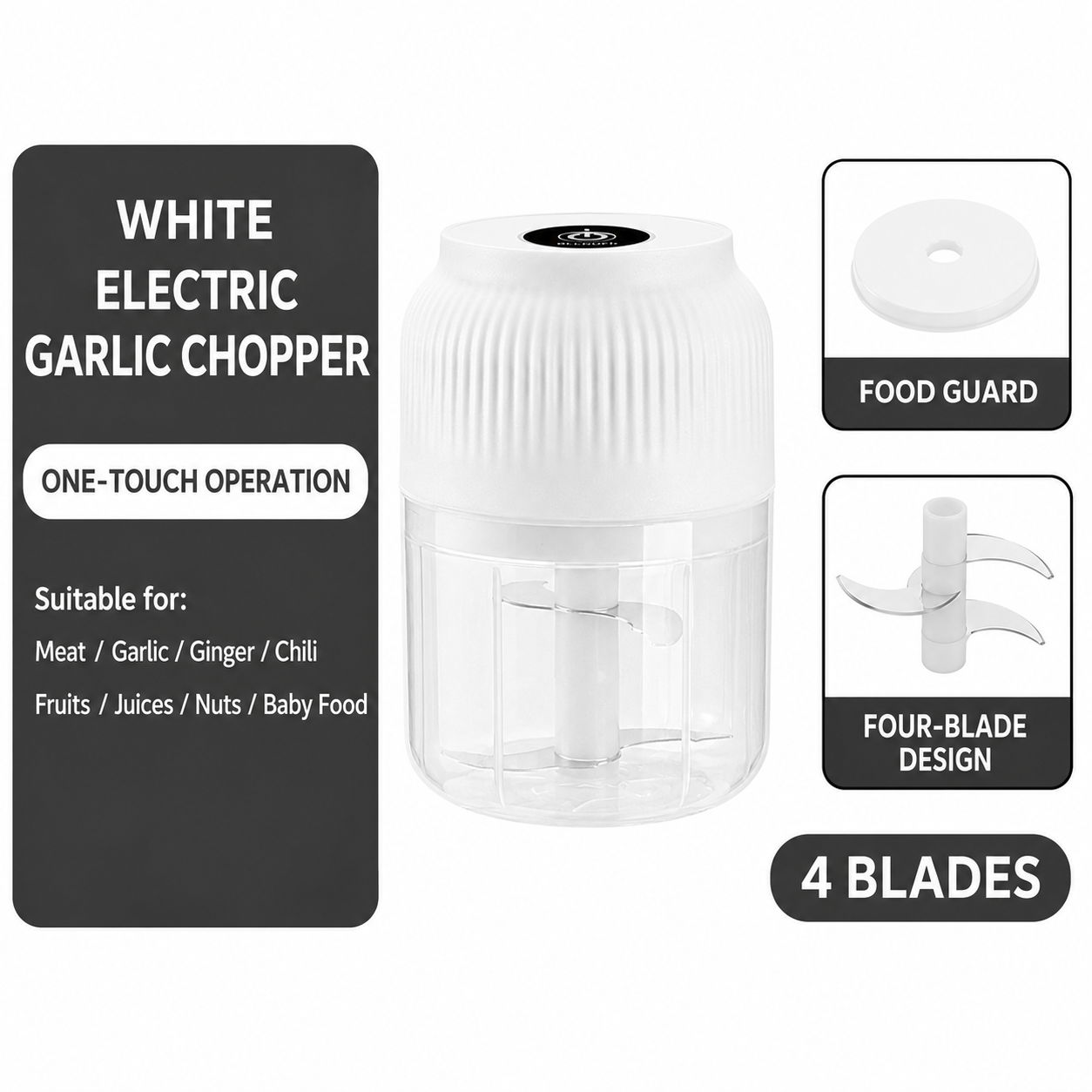 🔥Limited Time Buy One Get One Free!🔋 Wireless Mini Food Chopper with USB Charging