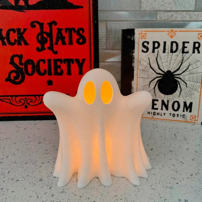🔥Halloween Decorations - 3D Printing Cute Ghosts With Tea Lights