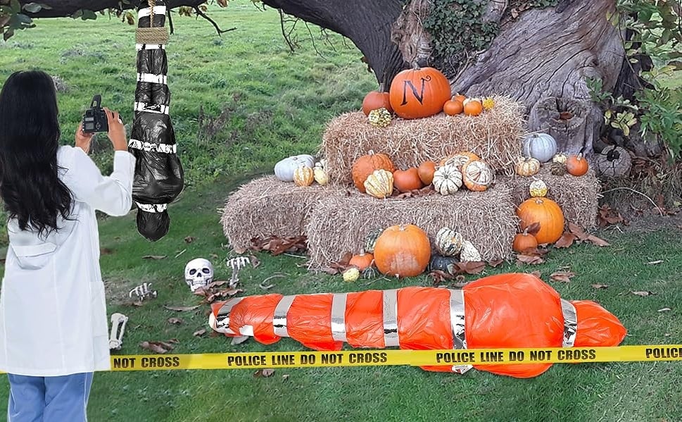 💀-Halloween Dead Props Outdoor Scary Dead Victim Prop