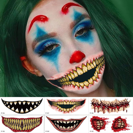 Halloween prank makeup temporary tattoo