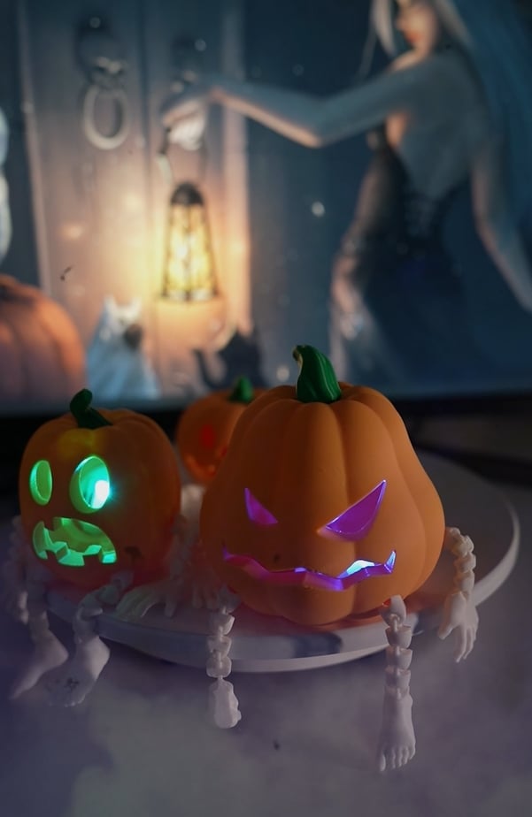 e???Cute Halloween Articulated Pumpkin Man Lampe???