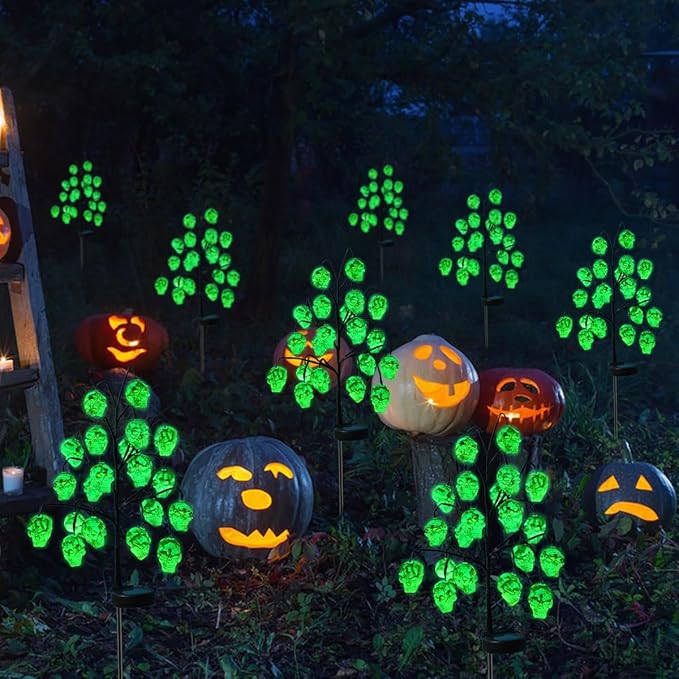 e???Halloween Solar Ground Plug Lawn Light