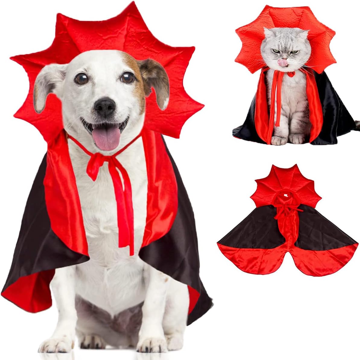 🏆 Halloween Hot Sale⚡Halloween Pet Cloak – Vampire Costume for Dogs & Cats