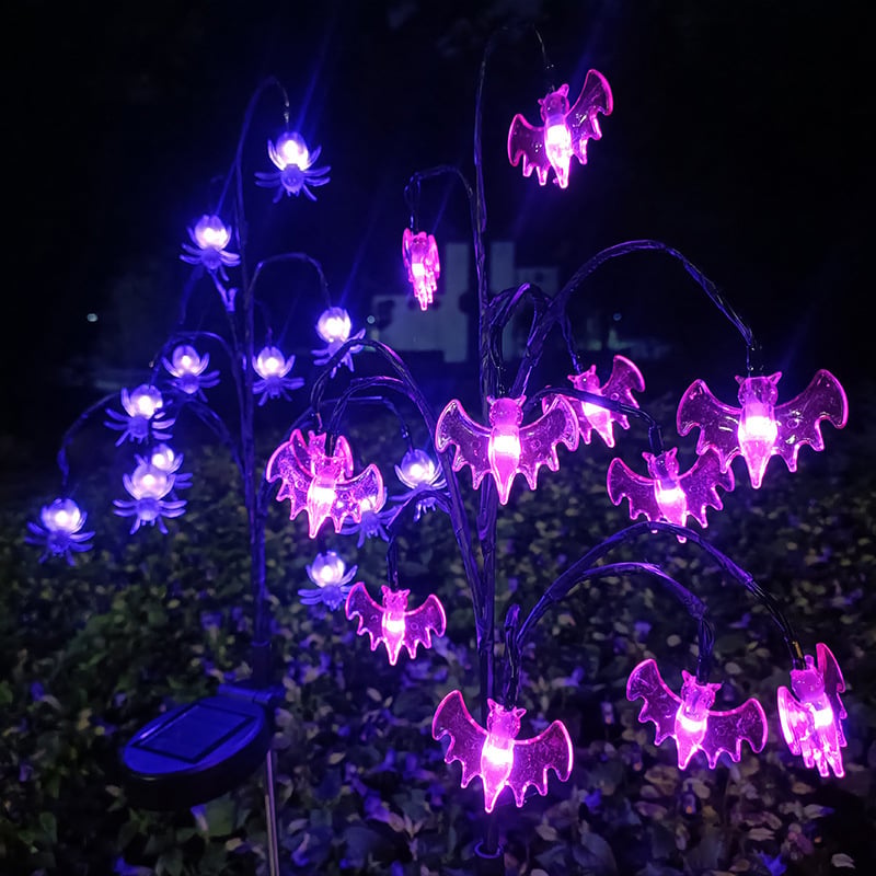 e???Halloween Solar Ground Plug Lawn Light