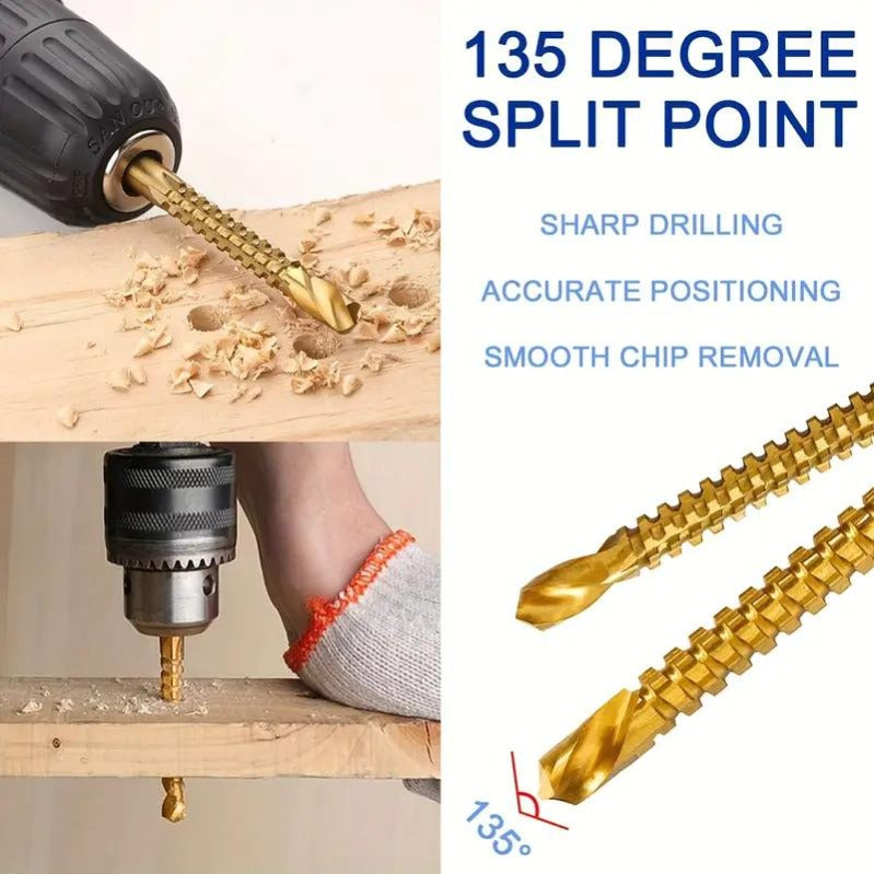 🔥Last Day Buy 1 get 1🔥Ultra-Practical Titanium-Coated Drill Bit Set🔧