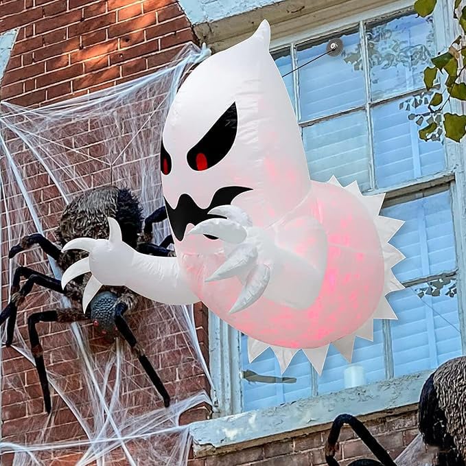e???LED Halloween Inflatable Ghost