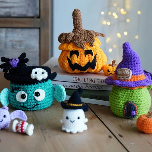 Halloween Crochet Kit for Beginners with Easy Peasy Yarn