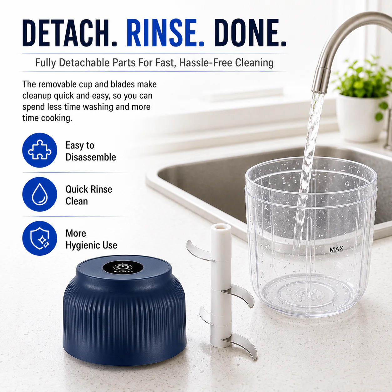 🔥Limited Time Buy One Get One Free!🔋 Wireless Mini Food Chopper with USB Charging
