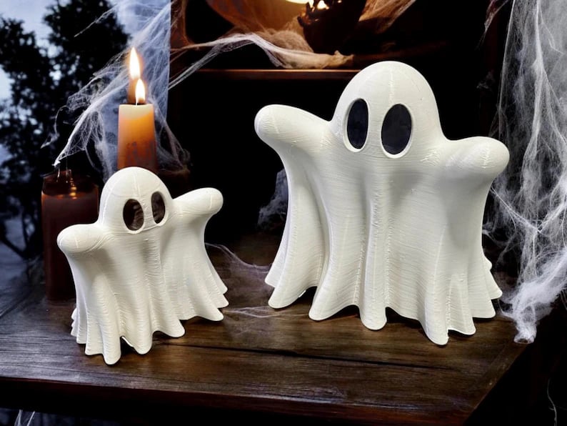 🔥Halloween Decorations - 3D Printing Cute Ghosts With Tea Lights