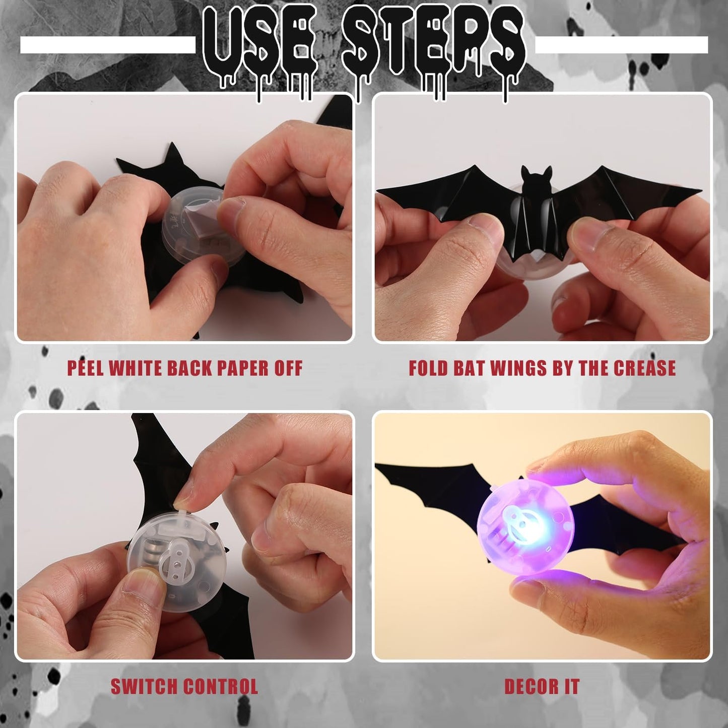 e??£¤e??£¤e?|?Halloween 3D Lighted Bats