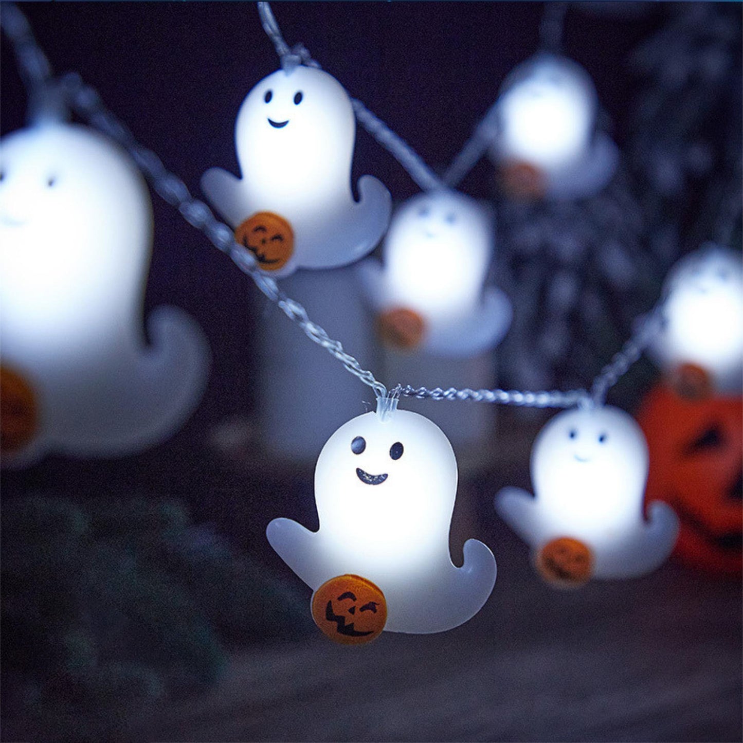 e???Ghost Pumpkin String Lights | Lovely Halloween party