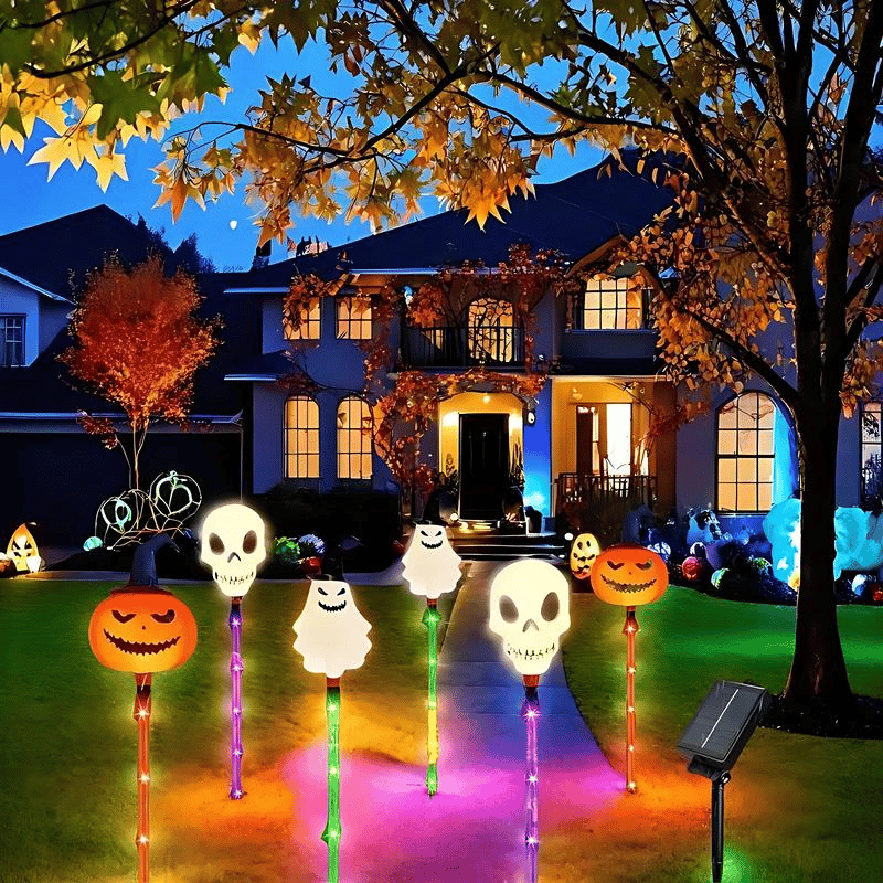 e???e???6-Pack LED Solar Halloween Ground Lights