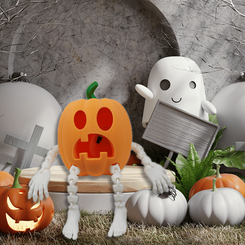 e???Cute Halloween Articulated Pumpkin Man Lampe???