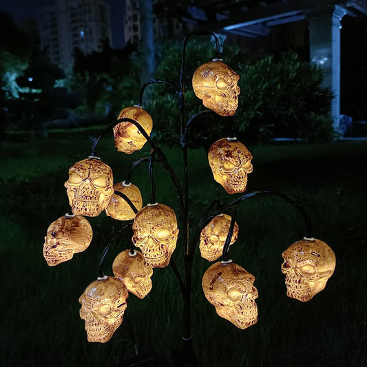 e???Halloween Solar Ground Plug Lawn Light