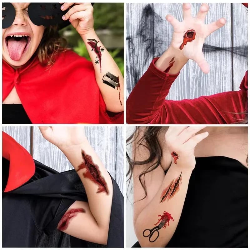 Halloween prank makeup temporary tattoo