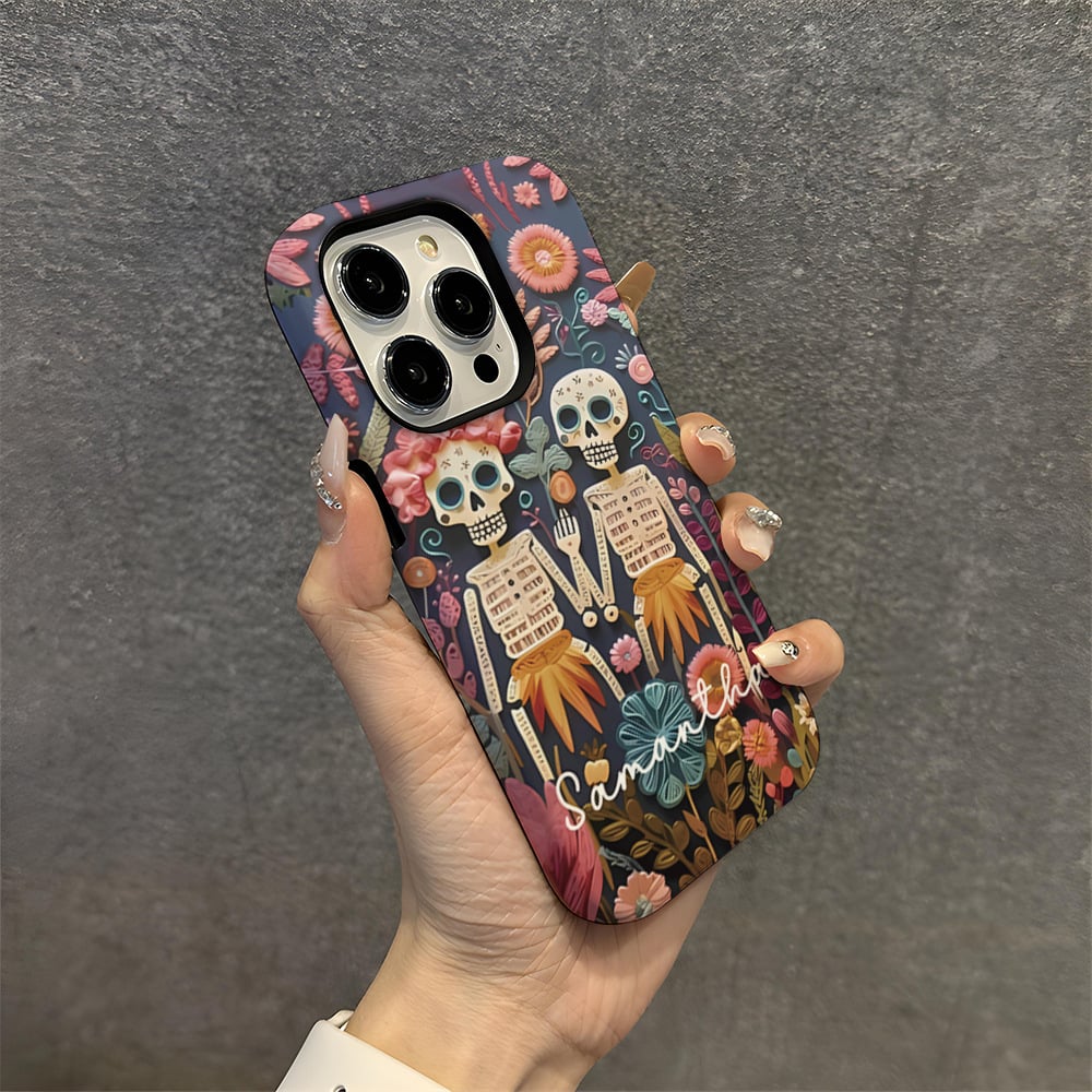 💀🌼Vintage Skeletons in Bloom Phone Case