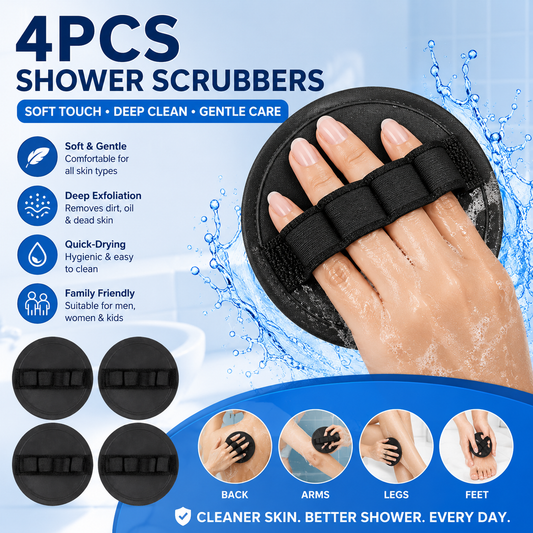 Deep-Clean Exfoliating Body Scrubber Set(4-Pack)