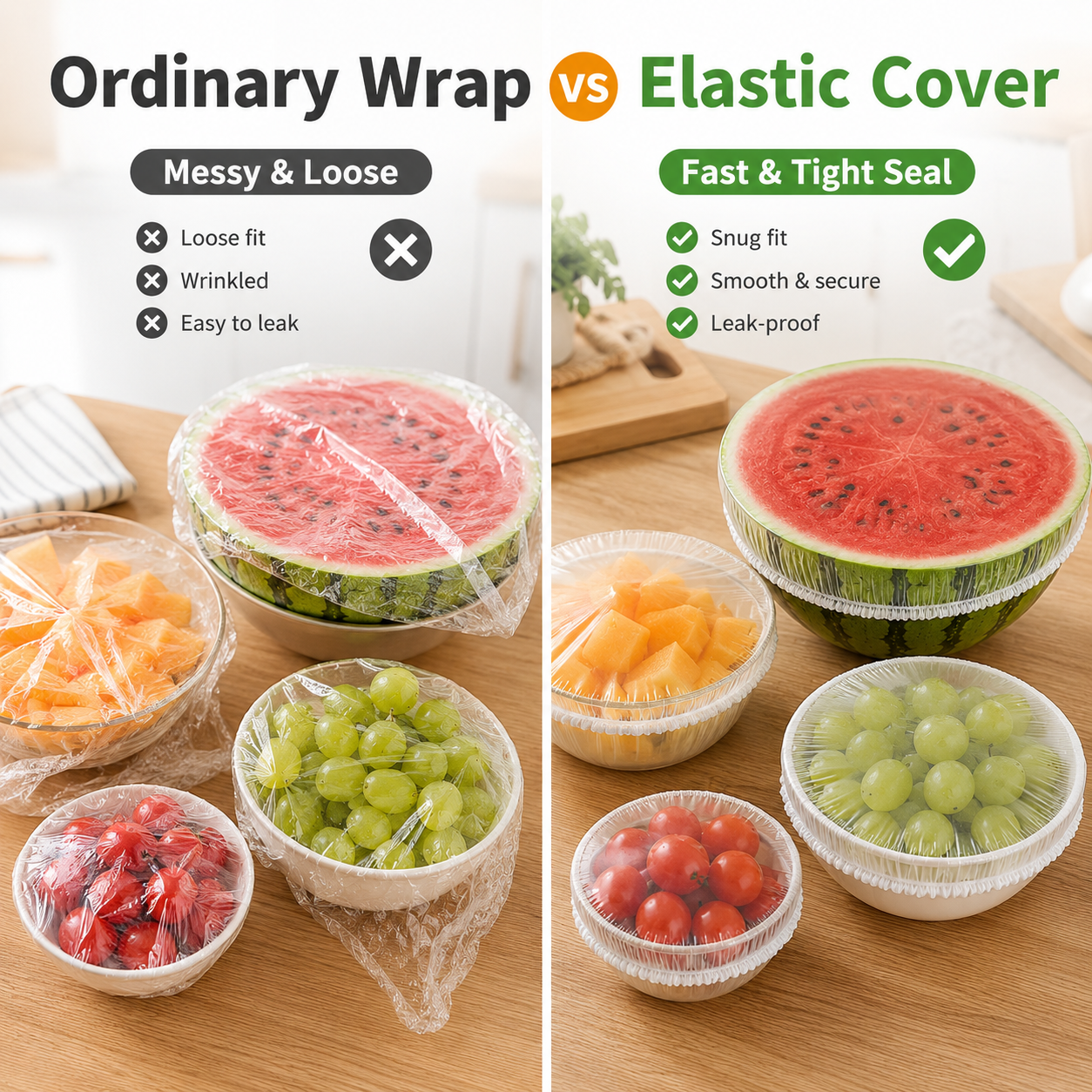 ⏳LAST DAY SALE 50% OFF!!🔥Disposable Stretch Food Covers for Bowls & Plates1