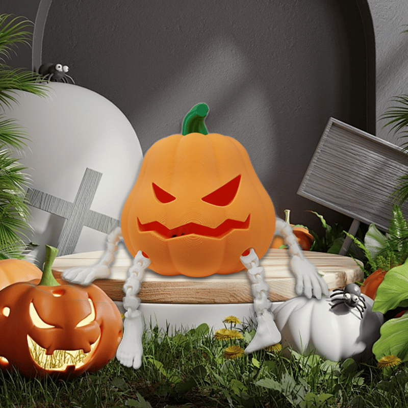 e???Cute Halloween Articulated Pumpkin Man Lampe???