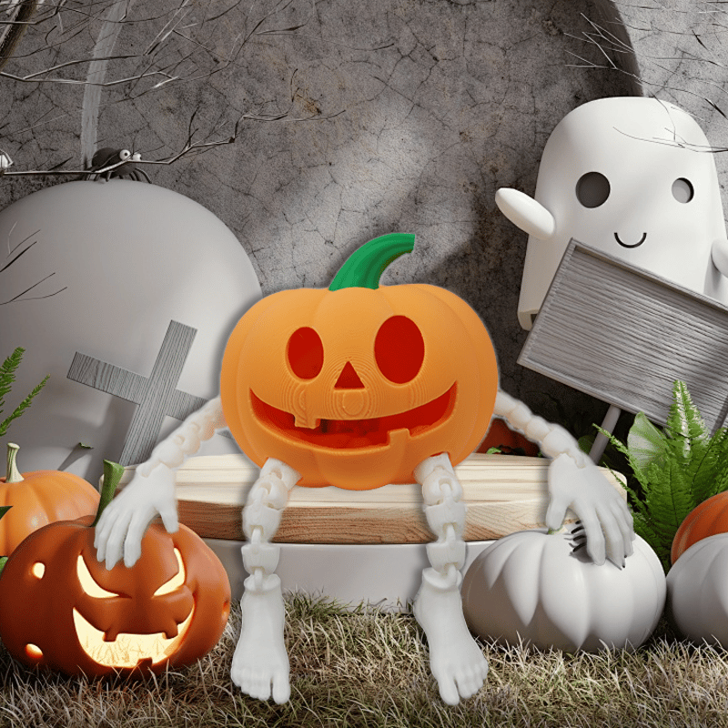 e???Cute Halloween Articulated Pumpkin Man Lampe???