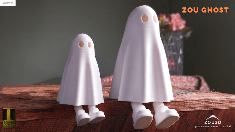 💖3d printed ghost with feet, Cute Halloween decoration