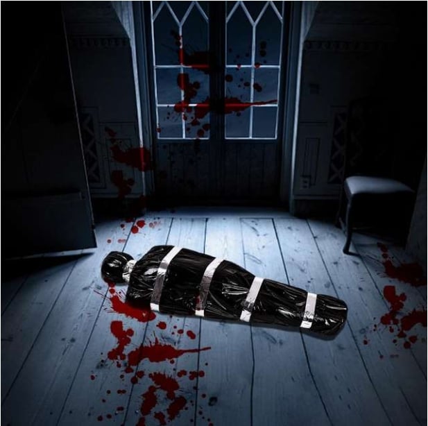 💀-Halloween Dead Props Outdoor Scary Dead Victim Prop