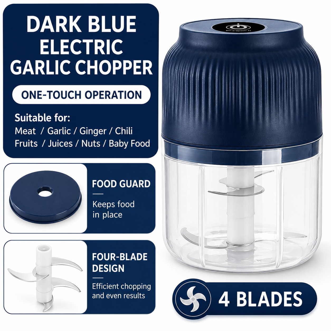 🔥Limited Time Buy One Get One Free!🔋 Wireless Mini Food Chopper with USB Charging