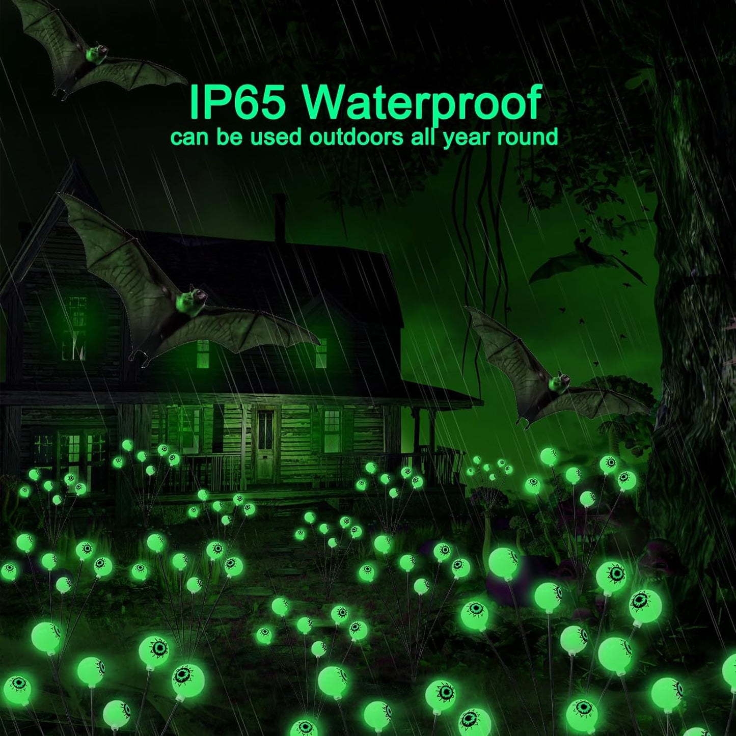 e???Halloween Sale  Solar Eyeball Swaying Firefly Lights