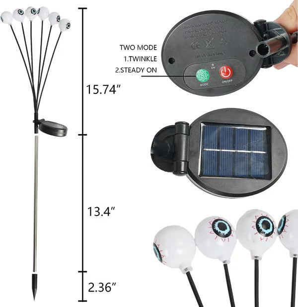 e???Halloween Sale  Solar Eyeball Swaying Firefly Lights