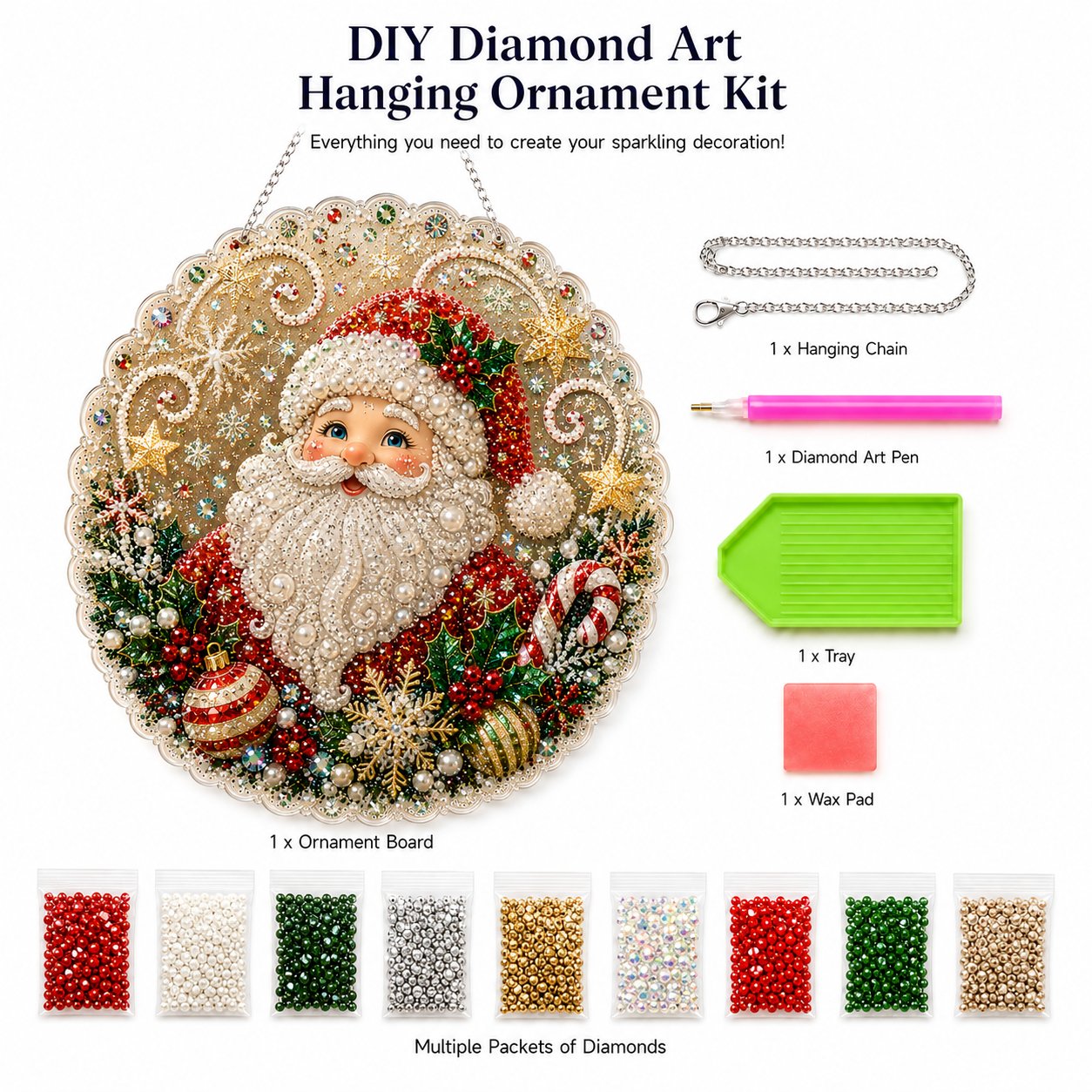 🎄Christmas DIY Diamond Painting Hanging Ornament Kit💎