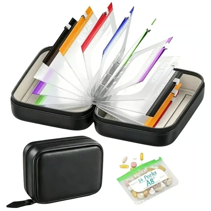 Travel Pill Organizer Set ✈️💊 | 7-Bag & 14-Bag Options for Pills, Vitamins & Supplements