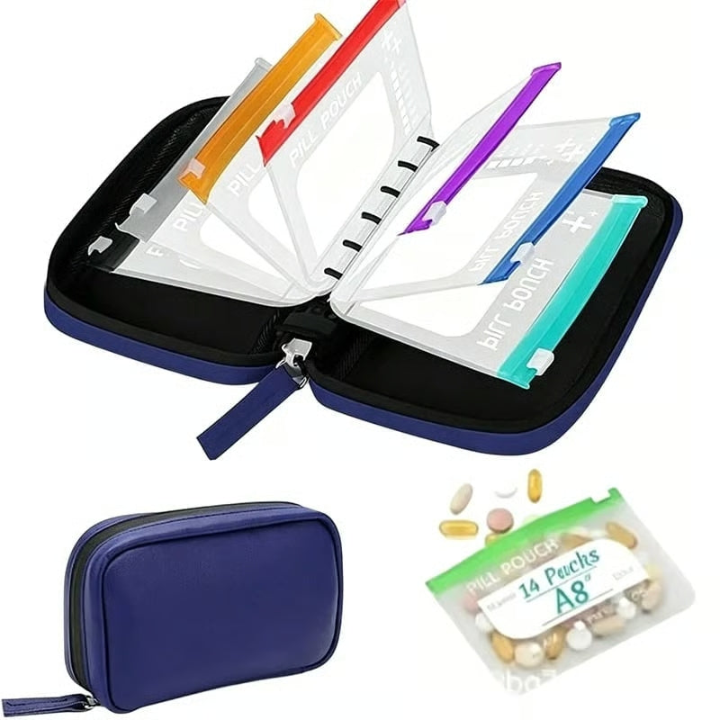 Travel Pill Organizer Set ✈️💊 | 7-Bag & 14-Bag Options for Pills, Vitamins & Supplements