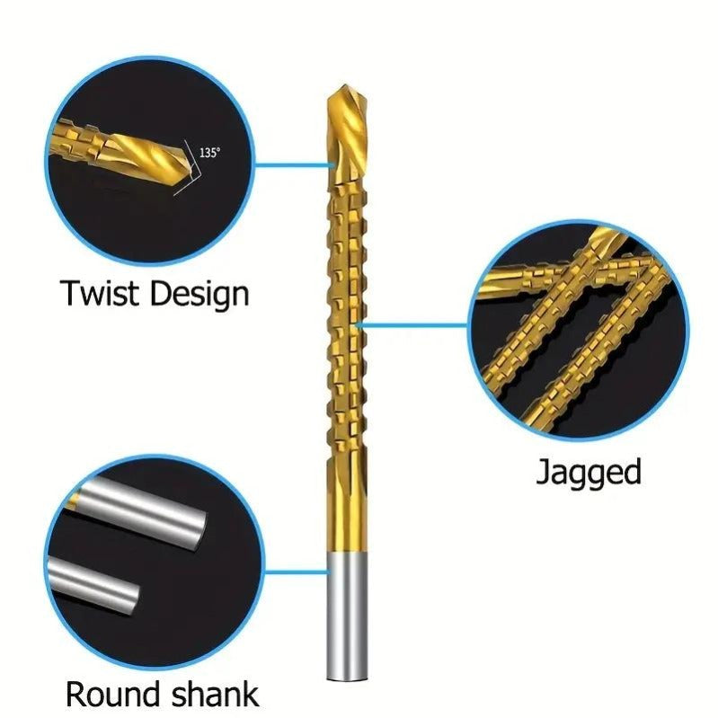 🔥Last Day Buy 1 get 1🔥Ultra-Practical Titanium-Coated Drill Bit Set🔧