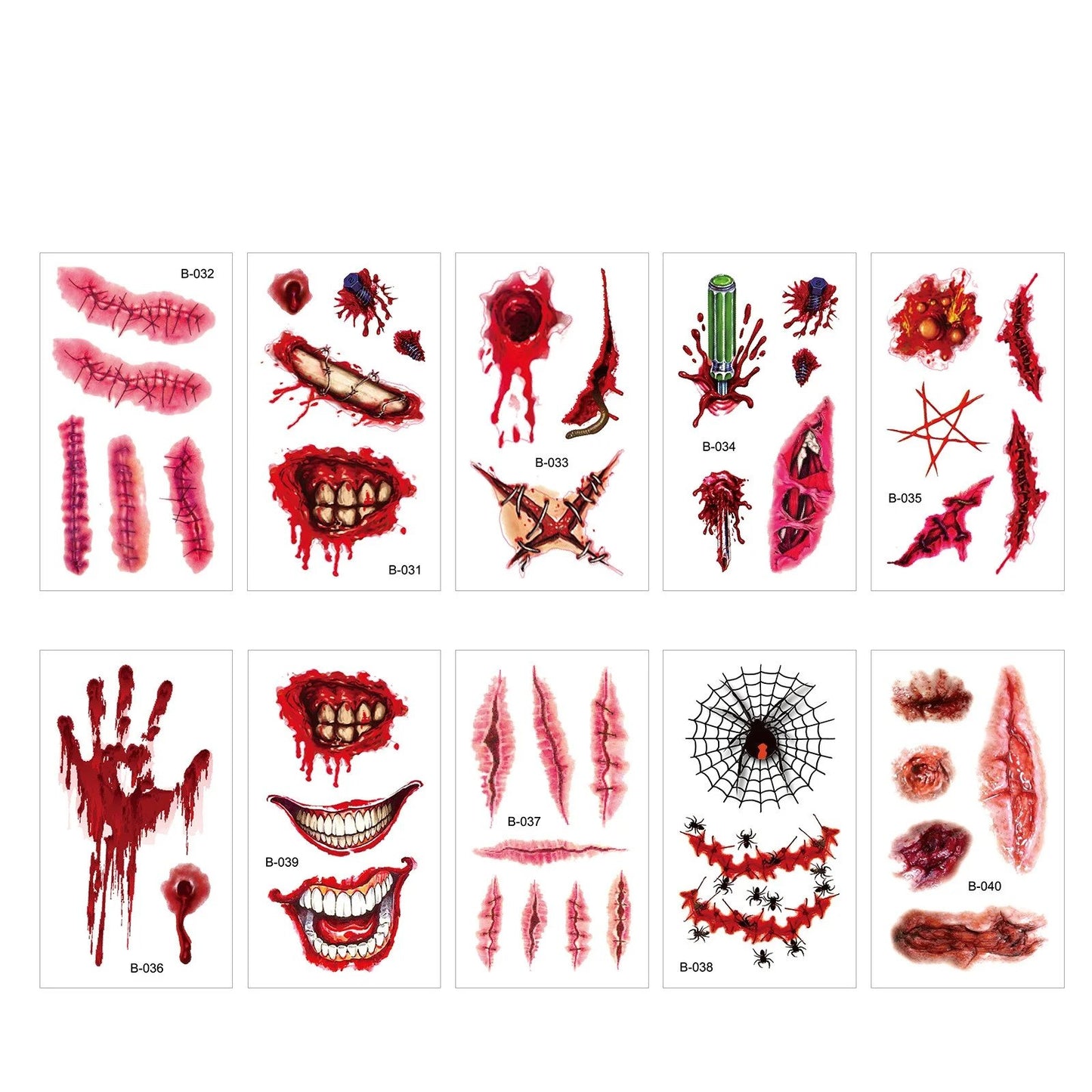 Halloween prank makeup temporary tattoo
