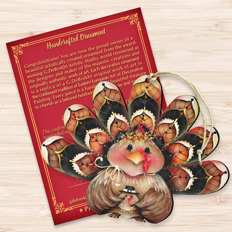 🦃Turkey Wreath Door Hanger 🍂 Thanksgiving  Decor - 🎃Fall Wall Decoration